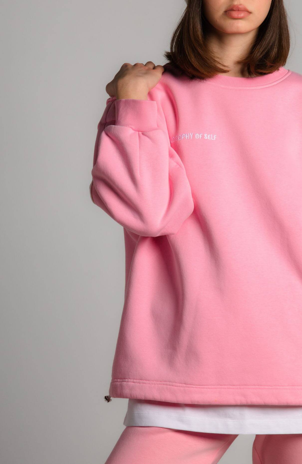 Oversized sweatshirt in pink - Philosophy of Self